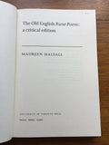 THE OLD ENGLISH RUNE POEM: A Critical Edition - Maureen Halsall (Hardback, University of Toronto Press, 1981)